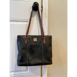 Dooney & Bourke Black Pebbled Leather Lexington Shopper Tote / Purse